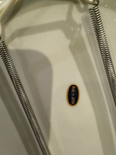 Vintage Japanese Blue & White Peacock Porcelain Plate with Gold Trim
