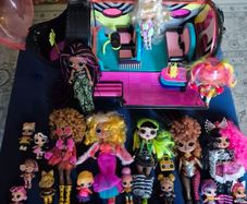L.O.L. Doll Sets with Black Aeroplane and Accessories
