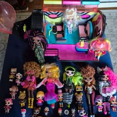 L.O.L. Doll Sets with Black Aeroplane and Accessories