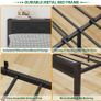 Double Bed Frame with Wooden Storage Shelf Headboard Image 7