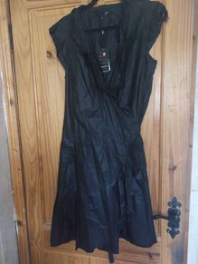 Tsega new 100% cotton black wrap dress (free post)