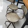 3 Industrial Metal Bar Stools - Adjustable Height Image 2