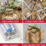 Set of 3 Light-Up Christmas Boxes/Indoor Christmas Decorations / 45 Warm White LED Lights (FREE POSTAGE) Image 6
