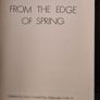 From The Edge Of Spring. By John O Connor.  VINTAGE FIRST EDITION SIGNED 1976. Paperback In Good Condition. Image 10