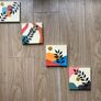 4 Set Handmade Acrylic Boho paintings Image 3