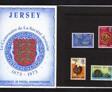 1973 Jersey centenary of La Societe Jersiaise Commemorative Stamps Presentation Pack