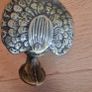 Vintage Solid Brass Peacock Ornament Image 3