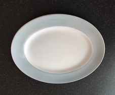 Blue and white platter