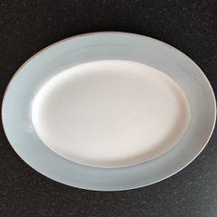 Blue and white platter