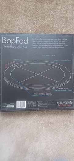 Keith McMillen BopPad Smart Fabric Drum Pad and adapter for stand