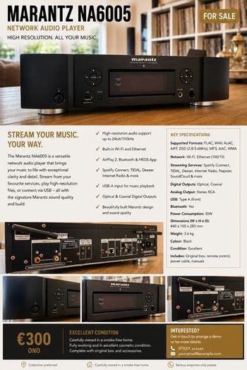 Marantz Na6005 Network Audio Player