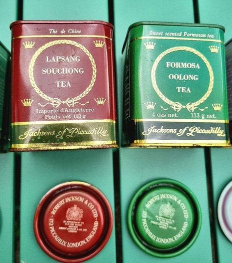 Vintage tea caddies (4) Jacksons of Picadilly