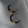 Vintage Hallmarked 9ct Gold 'Demi' Hoops Image 5