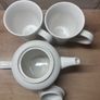 Small White Teapot and 2 Mugs Image 3