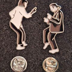 Pulp fiction, pin back badges. X 2