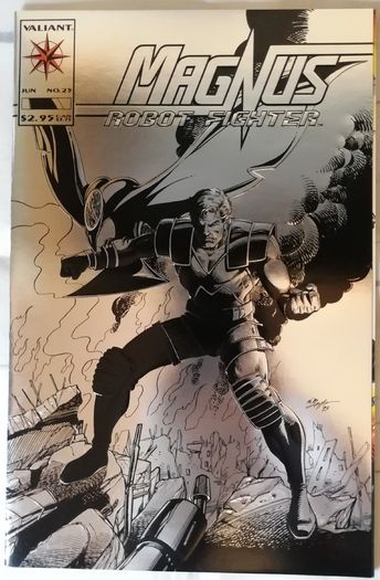 Magnus Robot Fighter #25 Silver Foil Cover (1993) Valiant Comics