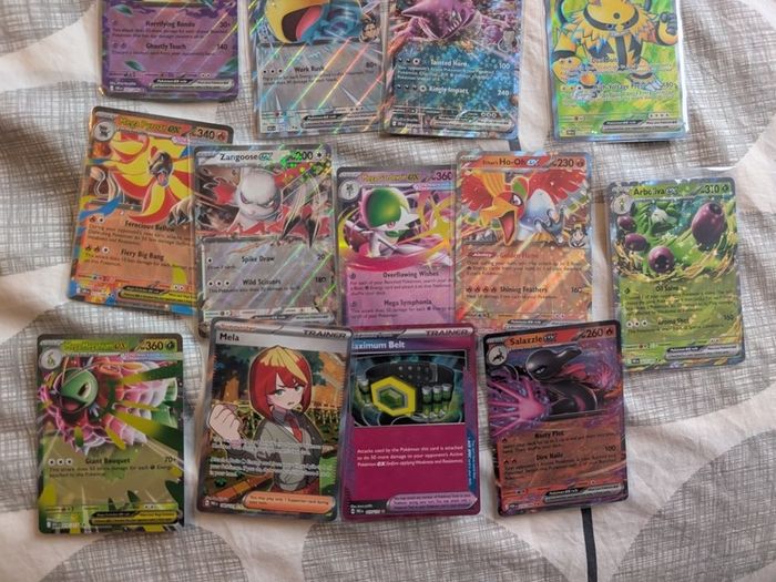 POKEMON bulk Prismatic, Ascended Heroes Destined Rivals Chaos Risinglot plus 18 Ex and a trainer card