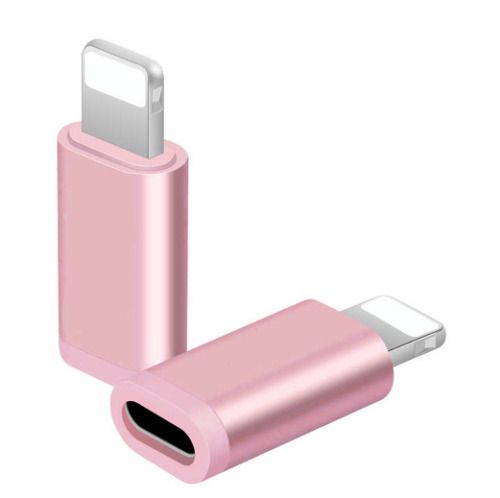 2 X Aluminum Alloy USB-C (Female) to Apple Lightning 8 Pin (Male) Fast Charging/Data Sync Convertor/Adapter (Brand New/Warranty)