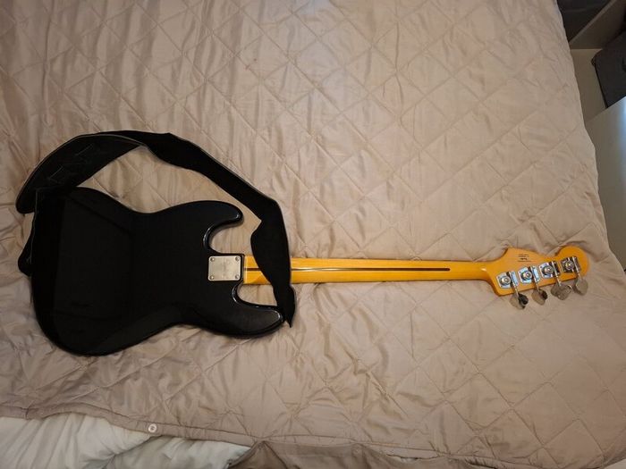 Bass guitar with case and amp