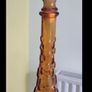 Beautiful 1960s retro lozenge shaped pattern amber coloured Empoli bottle Image 2