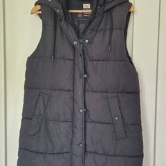 Black Sleeveless Puffer Coat