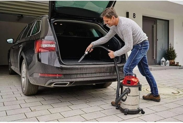 Wet and Dry Vacuum Cleaner 1250W, 20L Stainless Steel Tank, Blow Connection, 4 Castors, 36mm Suction Hose + Extension, Floor Nozzle, Filters TC-VC 1820 S