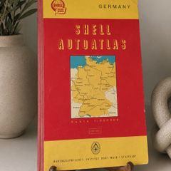 Vintage 1951 Shell Autoatlas Germany & 1951 ADAC Autobahn Map