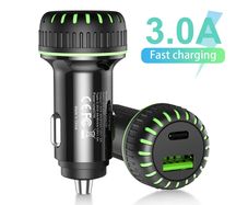 USLION 36W PD/QC3.0 Car Dual USB Phone Quick Charger (Two Options) (Brand New/Warranty)