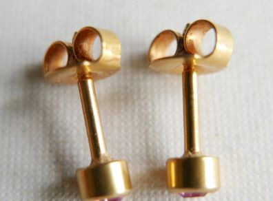 Quartz Crystal October Birthstone, 24kt Gold Plated  Earrings