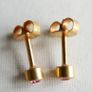 Quartz Crystal October Birthstone, 24kt Gold Plated  Earrings Image 7