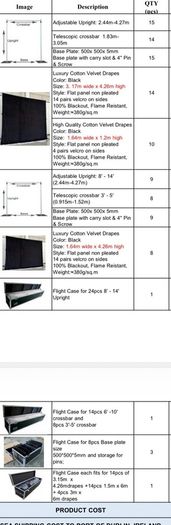 Drape 4m high