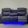 Hannan Electric Grey Fabric Recliner Sofa Image 9