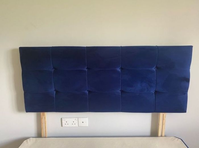 Navy blue divan bed and mattress 300 ONO