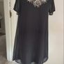 dress Bnwt byoung dress size 38 black chiffon with embellished neckline short sleeves Image 9