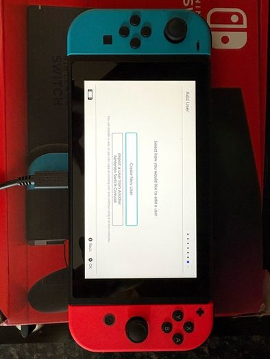 Nintendo Switch Neon Red/Blue with Improved Battery Life- Barely used