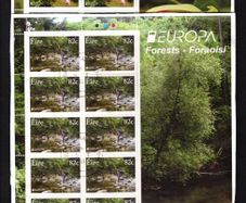 2011 Ireland Europa (Forests) Commemorative Stamps Plate 1A1A1A1A Fine CDS Used with Dublin cancel of 14th April 2011 (First day of issue) on envelope extract.
