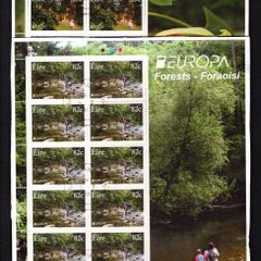 2011 Ireland Europa (Forests) Commemorative Stamps Plate 1A1A1A1A Fine CDS Used with Dublin cancel of 14th April 2011 (First day of issue) on envelope extract.
