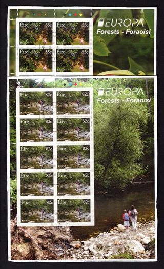 2011 Ireland Europa (Forests) Commemorative Stamps Plate 1A1A1A1A Fine CDS Used with Dublin cancel of 14th April 2011 (First day of issue) on envelope extract.