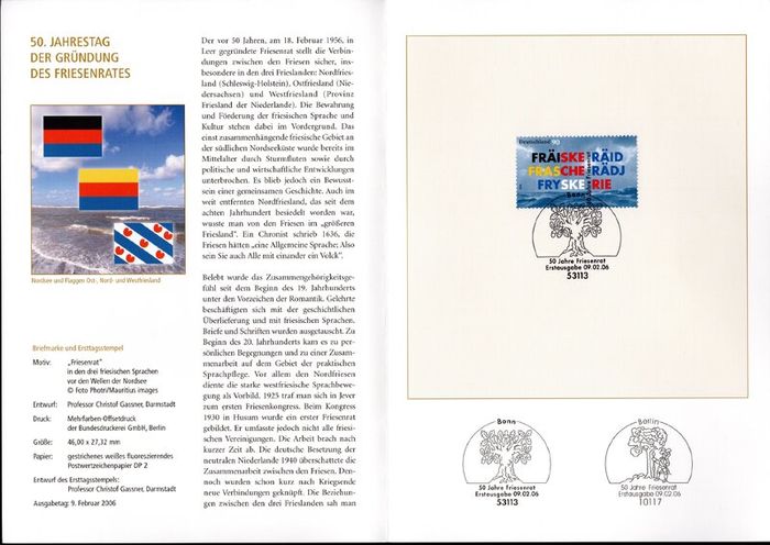 2006 Bundes Republic Deutschland (Germany) Federal Annual Stamp EFT Collection with 50 Images of contents