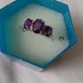 Elegant Amethyst & Diamond Engagement Anniversary Graduation ring. Image 2