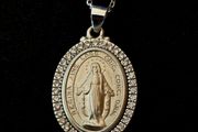 925 Sterling Silver Miraculous Medal Necklace
