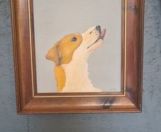 Contemporary naive irish art dog