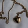 Vintage Gold Plated Korea Necklace and Pendant  Heart Image 3