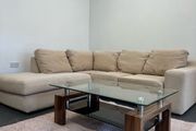 L Shaped Beige Sofa