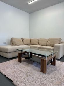 L Shaped Beige Sofa