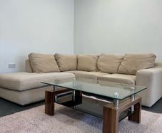 L Shaped Beige Sofa