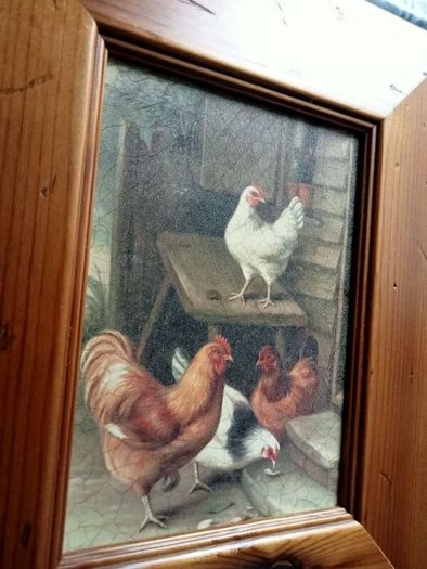 A Pair of Oleography Farmyard Pictures