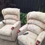Two dual motor riser recliner electric armchairs Image 2