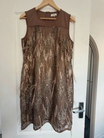 Part Two Copenhagen sequin dress with feathers