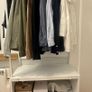 IKEA open wardrobe with hanging rail and shelving - white Image 2